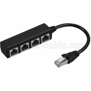 Hot New Products RJ45 Network Splitter Y Adapter Cable 1 Male to 2 Female LAN Port Ethernet Cord