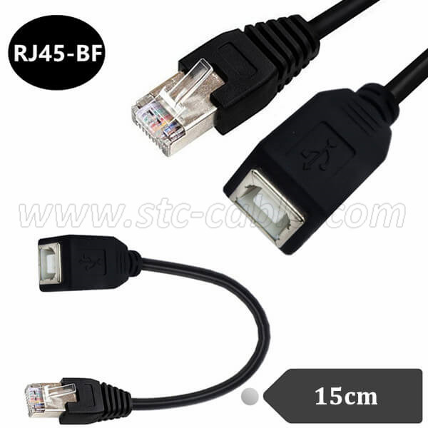 Adapterkabel RJ45-Stecker auf USB 2.0 Typ B-Buchse