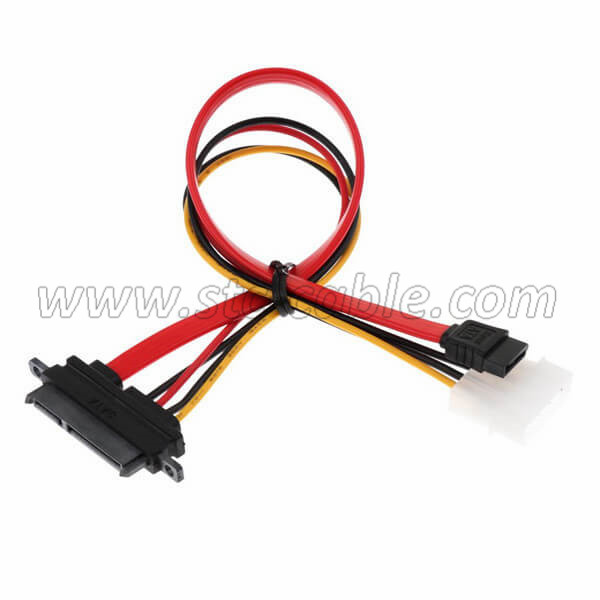 SATA 22Pin To SATA7P & 4pin Power Cable for HDD