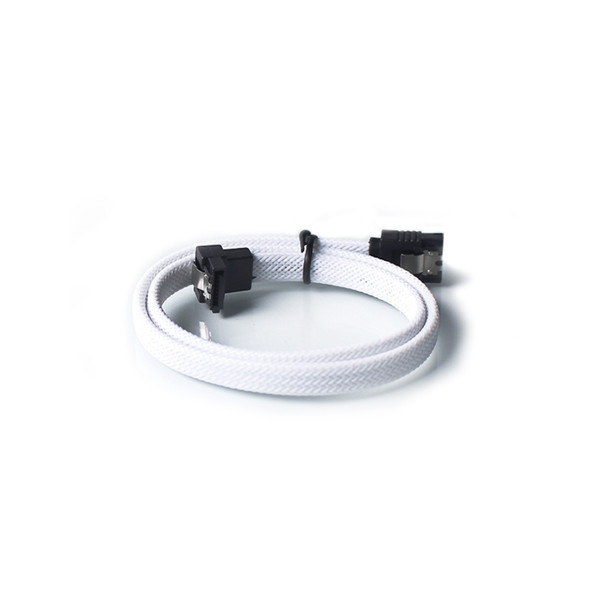Factory Free sample Micro Hdmi To Vga Adapter Custom - SATA 3.0 III SATA3 7pin Data Cable 6Gbs Right Angle Cables White nylon – STC-CABLE
