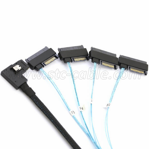 Quoted price for China Sas 4.0 Sff-8654 4I 38pin to HD Mini Sas 4I Sff-8643 36pin Cable