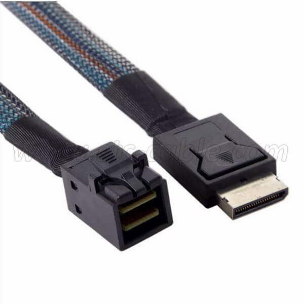 PriceList for China Sas 4.0 Sff-8654 4I 38pin Host to Sff-8654 38pin Target RAID Cable