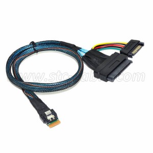U.2 U2 SFF-8639 to Slimline SFF-8654 4i NVME PCIe SSD Cable