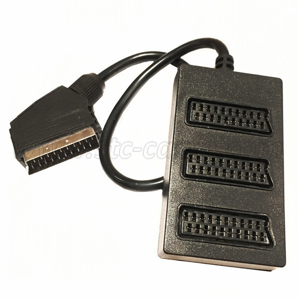 OEM Supply 3RCA Plug to with in/out Switch Scart (SP-013)