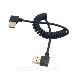 90 Degree Right Angled Stretch USB Data Charge Cable
