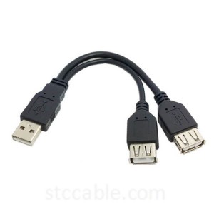 USB 2.0 A Male to Dual USB 2.0 A Female Extension cable