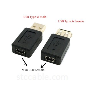 USB 2.0 A Type Male to Mini USB 5pin Female Extension Adapter