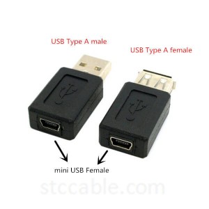 USB 2.0 A Type female to Mini USB 5pin Female Extension Adapter