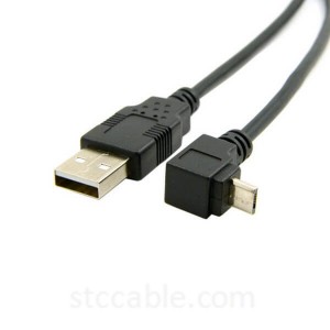 Up angled 90 degree Micro USB to USB Data Charge Cable