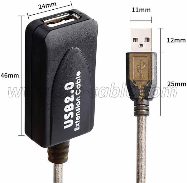 USB signal amplification extension cable