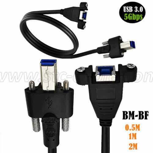Factory Directly supply Left 90 Degree Angle USB C to Straight USB Am Short Cable with Dual Screws