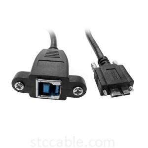 USB 3.0 Back Panel Mount B Type Female To Micro B USB 3.0 Male With Screws Extension cable