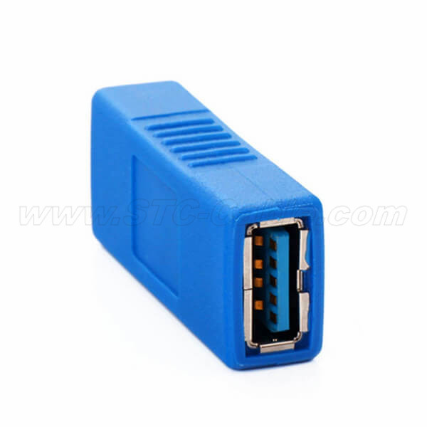 USB 3.0 Female-to-Female Connector SuperSpeed Adapter (Blue)