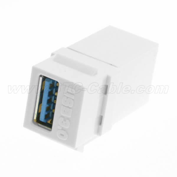 USB 3.0 Keystone Jack Coupler Adapter for Wall Plate Panel USB Cable