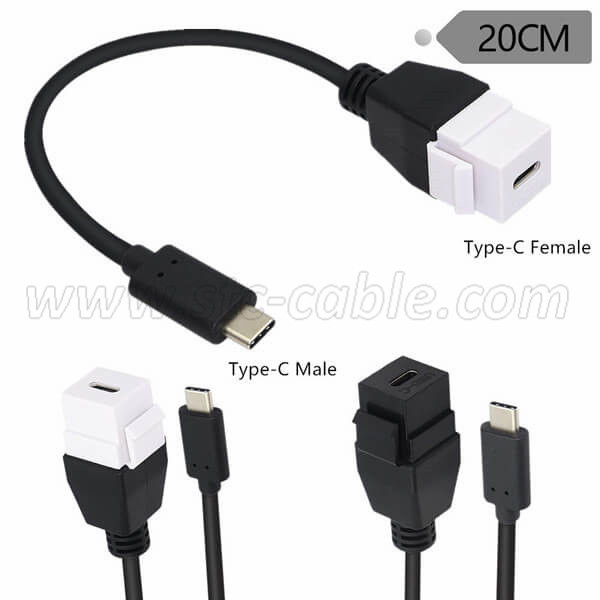 Factory made hot-sale China 1m USB 3.0 Keystone Jack Inserts USB Cable Interface Coupler for Wall Plates Panel