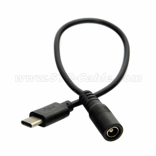 USB 3.1 Type C USB-C to DC 5.5 2.5mm female Power Cable