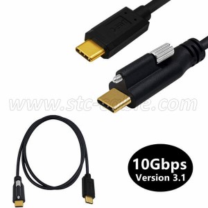 USB 3.1 Type-C with single screw Locking Cable