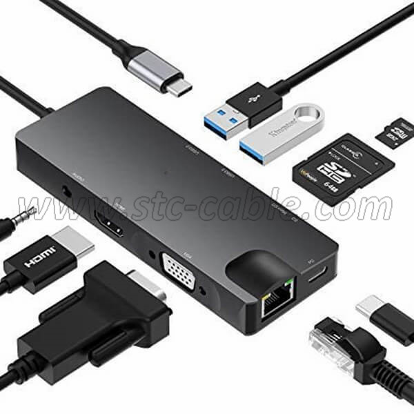 USB C Hub 9 in 1 adapter