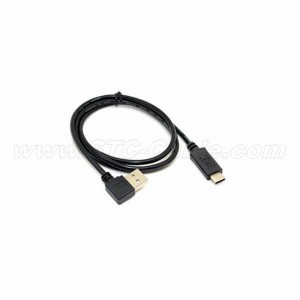 USB-C Type C to USB 2.0 90 Degree Left & Right Angled Data Reversible Cable