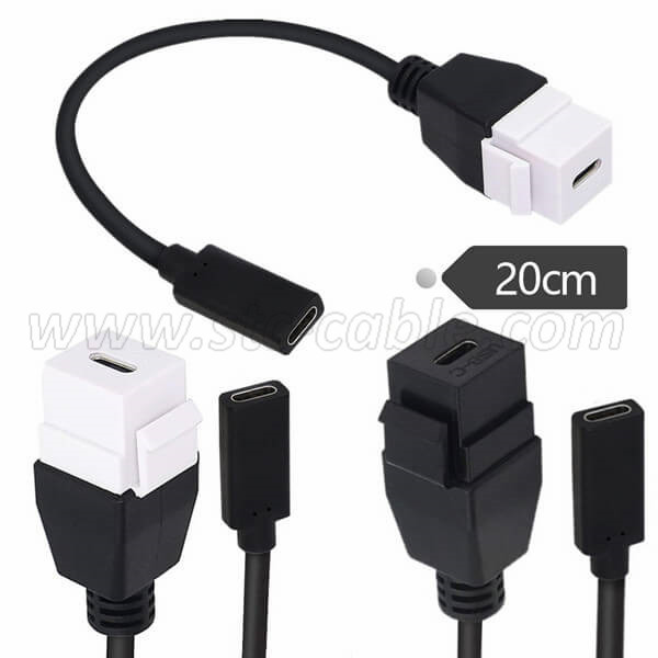 Reasonable price for China 1m USB 3.0 Keystone Jack Inserts USB Cable Interface Coupler for Wall Plates Panel