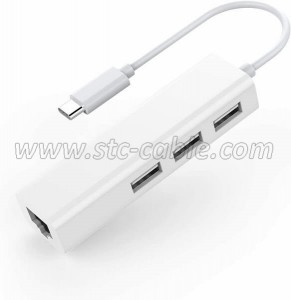 Factory Supply 1000Mbps USB 3.1 Type C to Gigabit RJ45 Ethernet LAN Network Card Adapter