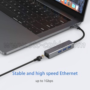 Professional China USB C Hub 9 in 1 with HDMI RJ45 SD Card Reader 9 Ports Type C Docking Station