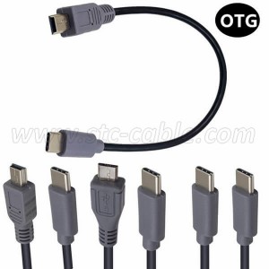 USB C to USB C Micro Mini USB OTG Cable