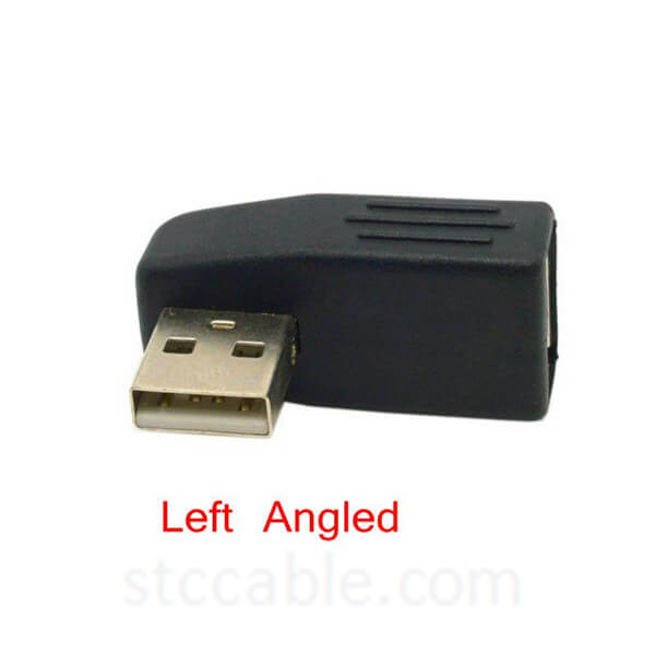USB Connector Angled Vertical Left & Right Direction Angled 90 Degree USB 2.0 Male to Female Extension Adapter