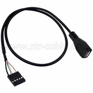 Micro USB Female to Dupont 5 Pin Female Header Motherboard Adapter Cable