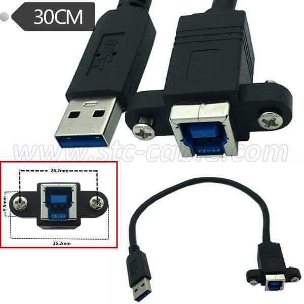 China Gold Supplier for USB3.0 Af Panel Mount Cable