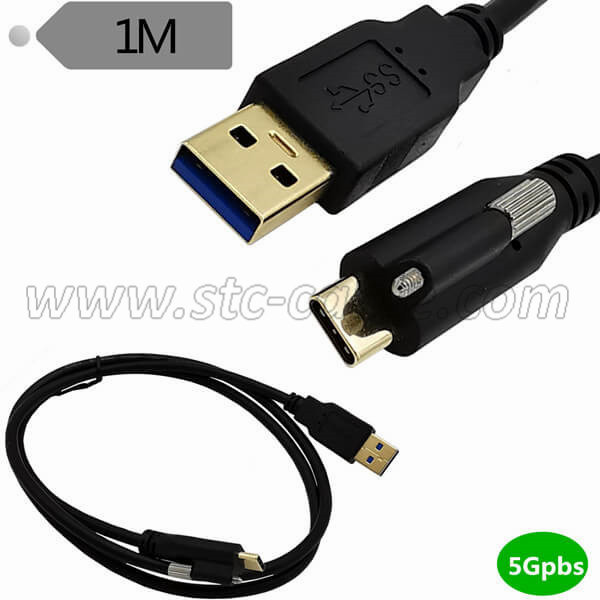 Factory Supply Customized Left 90 Degree Angled USB Cm to USB Am Cable