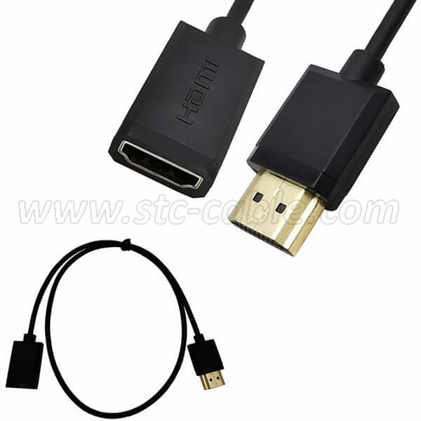 China Supplier Xaja Mini HDMI Female to HDMI Mini Micro HDMI Male Cable 90 Degree Angle Converter 2.0V 4K 3D 60Hz Ribbon Fpv 20pin Extension Cord C4