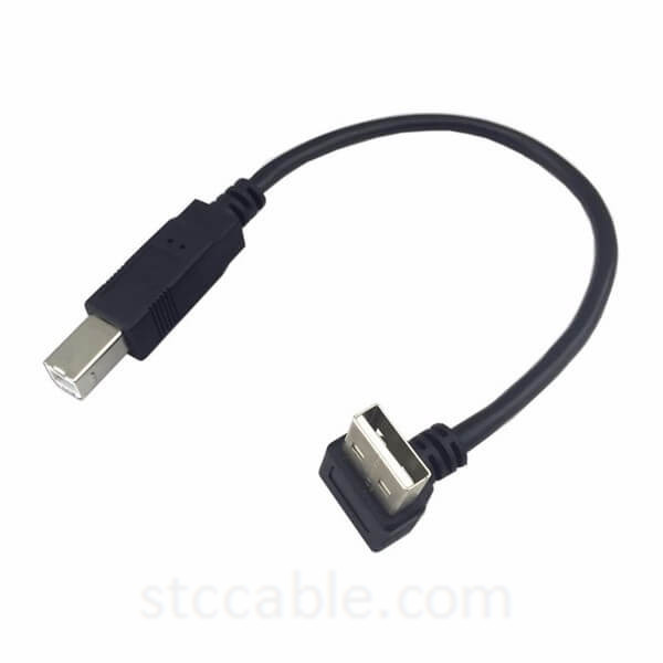 Hot sale Factory Usb Key Chain - Up Angled 90 degree USB 2.0 Male to B type Male Cable – STC-CABLE