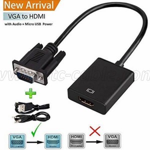 Does converting VGA to HDMI require power supply?