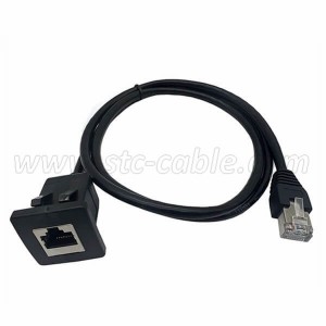 Waterproof Dustproof Latch Locking CAT6 RJ45 Male to Female LAN Ethernet Network Extension Cable