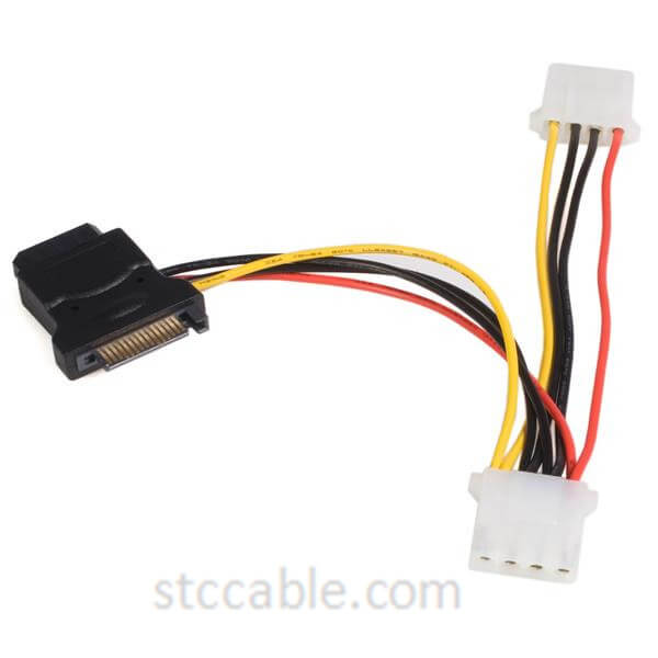 Wholesale Price Cat 6 Speed Custom - SATA to LP4 Power Cable Adapter with 2 Additional LP4 – STC-CABLE