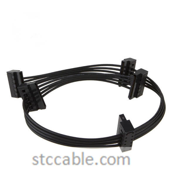 Factory Outlets Changzhou Huaercai Electronics - 18-Inch SATA 15 Pin Female cable, 5 x 15 Pin Female DIP Type Power Splitter Cable – STC-CABLE