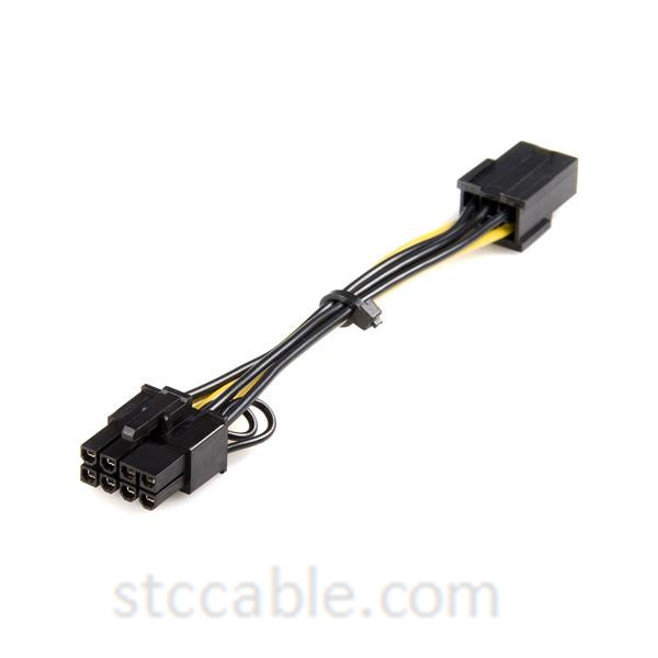 Manufacturer of Snagless Orange Cat 6 Cables - PCI Express 6 pin to 8 pin Power Adapter Cable – STC-CABLE