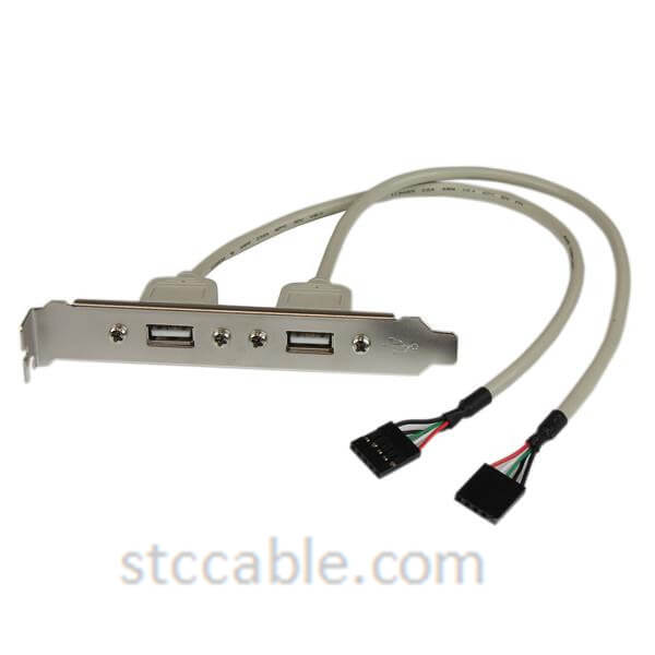2 Port USB A Female Slot Plate Adapter