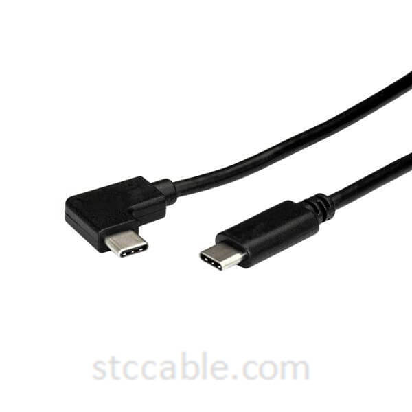 Right-Angle USB-C Cable – Male to Male – 1 m (3 ft.) – USB 2.0