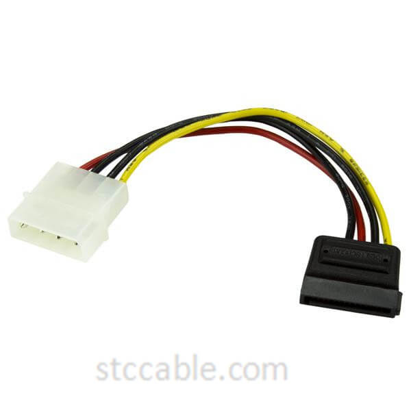 2018 wholesale price Patch Cord Cable - 6in 4 Pin Molex to SATA Power Cable Adapter – STC-CABLE