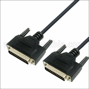 D-sub 25Pin Cable DB 25 Male to Male Molded Cable