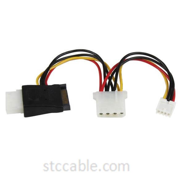 Excellent quality rj45 Patch Cable - LP4 to SATA Power Cable Adapter with Floppy Power – STC-CABLE