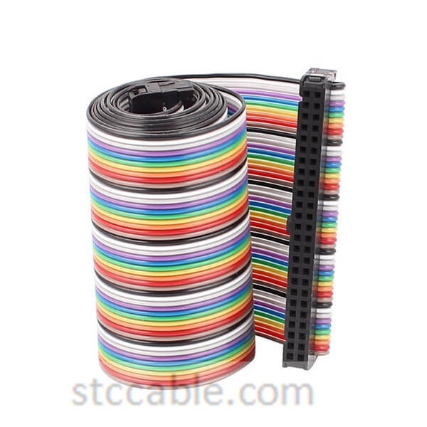 Wholesale Price China Promo Multi Usb Cable - 26 inch 2.54mm Pitch 50P 50 Way female to female Rainbow IDC Flat Ribbon Cable Connector – STC-CABLE