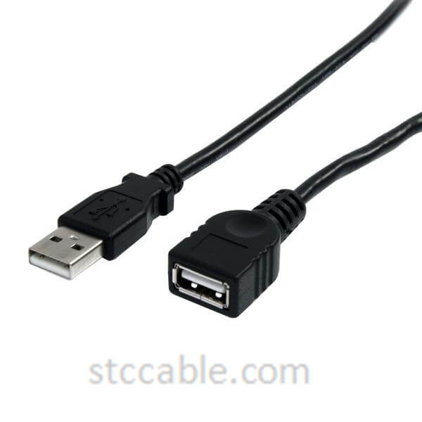 6 ft Black USB 2.0 Extension Cable A to A – male to female