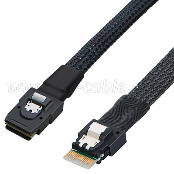 Factory source China Mini Sas 36pin Sff-8087 to Sff-8484 Sas 32 Pin Data Cable Latch Cable