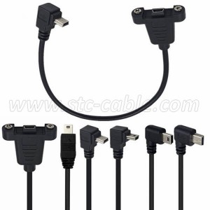 Panel Mount Type Mini USB Extension Cable