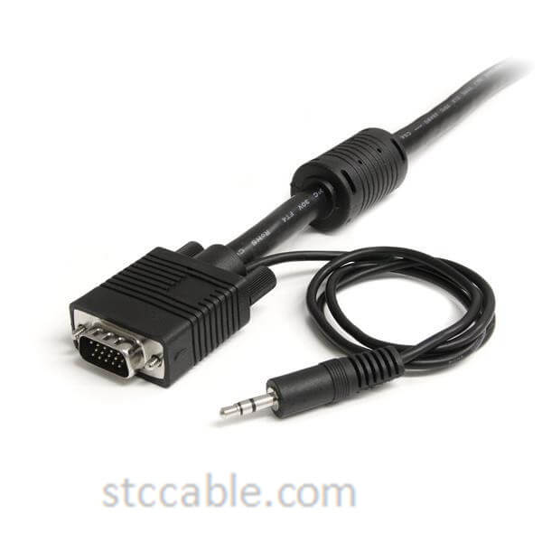 25 ft Coax High Resolution Monitor VGA Cable with Audio HD15 male to male