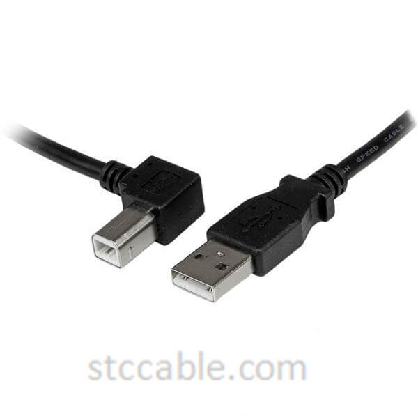 OEM Customized 6 Ft Monitor Vga Cable With Audio - 2m USB 2.0 A to Left Angle B Cable – Male to male – STC-CABLE