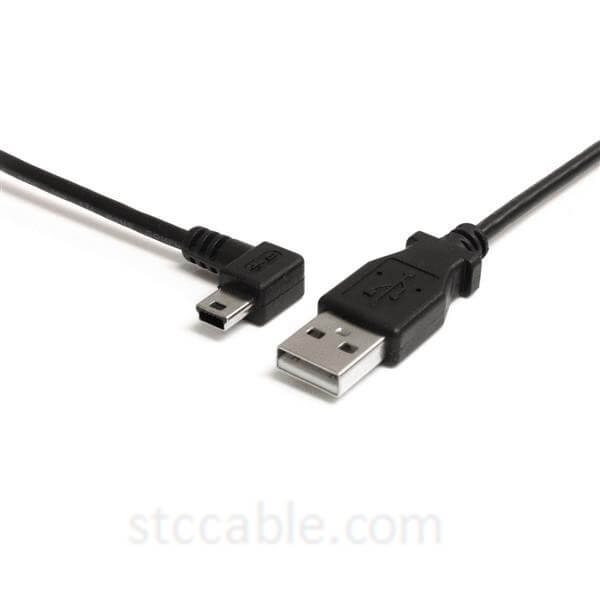 3 ft Mini USB Cable – A to Left Angle Mini B